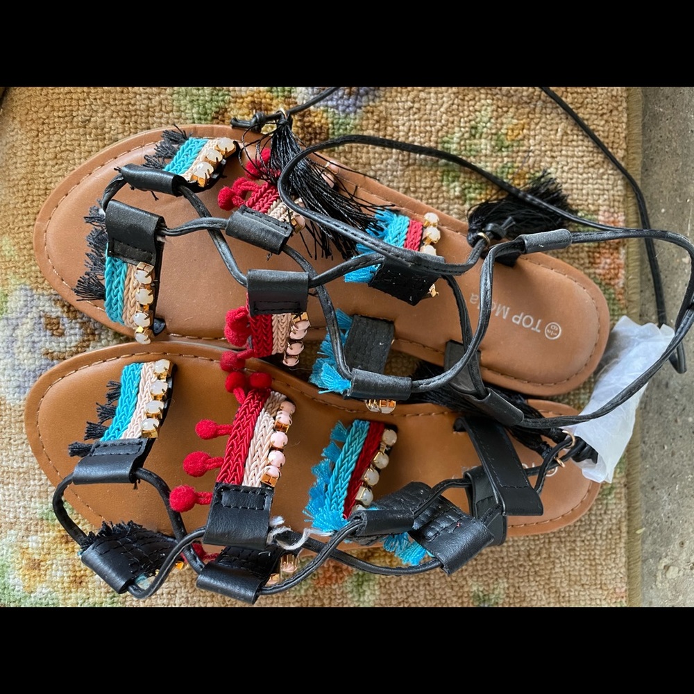 Lace up summer sandals